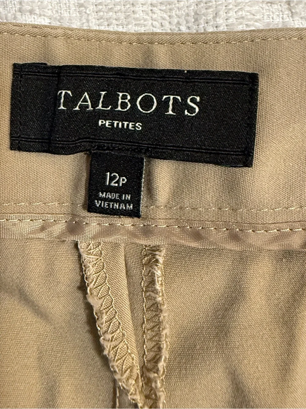 Talbots Petite Khaki/Tan Dress Pants
